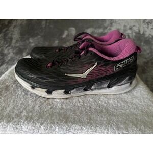 Hoka One One Clifton 2 Running Shoes Black Pink Womens Athletic Sneakers 8.5